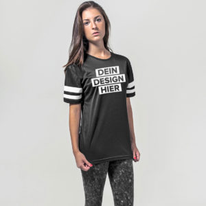 Damen T-Shirt mit Streifenärmel